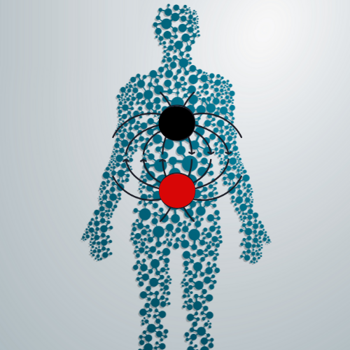 Ilustración representando el Biomagnetismo Médico